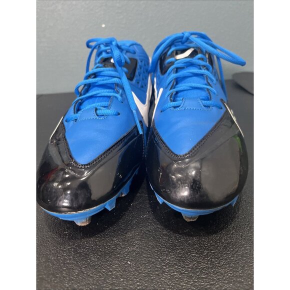Nike Alpha Strike 3/4 TD Mens 14 Football Cleats 579370-014 Blue/Black Dual Pull - Picture 2 of 10